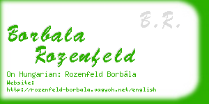 borbala rozenfeld business card